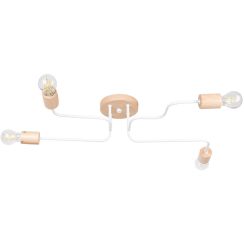 Sollux Lighting Timbo lampada da soffitto 4x15 W bianco-legno SL.1665