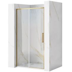 Rea Rapid Slide porta doccia 110 cm scorrevole oro spazzolata/vetro trasparente REA-K4708