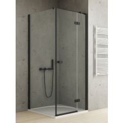 New Trendy Reflexa Black box doccia 110x100 cm rettangolare nero opaca/vetro trasparente EXK-4945