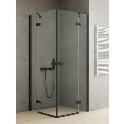 New Trendy Reflexa Black box doccia 100x100 cm quadrato nero opaca/vetro trasparente EXK-4984
