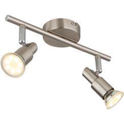 Globo Lighting Kinley lampada da parete 2x3 W nichel 57385-2