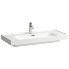 Laufen Meda lavabo 100x46 cm rettangolare a parete-da mobile bianco lucida H8101190001091