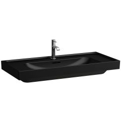 Laufen Meda lavabo 100x46 cm rettangolare a parete-da mobile nero opaca H8101197161091