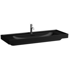 Laufen Meda lavabo 100x46 cm rettangolare a parete-da mobile nero opaca H8141117161091