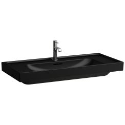 Laufen Meda lavabo 100x46 cm rettangolare a parete nero opaca H8161197161091
