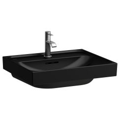 Laufen Meda lavabo 55x46 cm rettangolare a parete-da mobile nero opaca H8101127161041