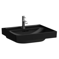Laufen Meda lavabo 55x46 cm rettangolare a parete-da mobile nero opaca H8101127161091