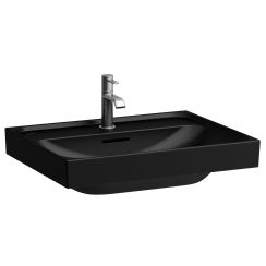 Laufen Meda lavabo 60x46 cm rettangolare a parete-da mobile nero opaca H8101137161091