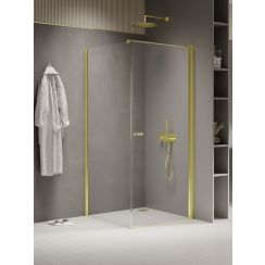 New Trendy New Soleo Light Gold box doccia 90x70 cm rettangolare oro lucida/vetro trasparente K-1839-WP