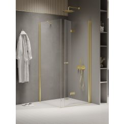New Trendy New Soleo Light Gold box doccia 100x90 cm rettangolare oro lucida/vetro trasparente K-1934