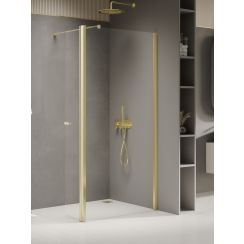 New Trendy New Soleo Light Gold parete doccia walk-in 120 cm oro lucida/vetro trasparente K-1973