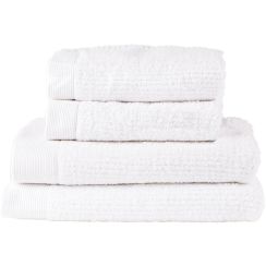 Zone Denmark Classic completo di asciugamani 140x70 cm cotone bianco 331994