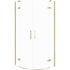Cersanit City box doccia 90x90 cm semicircolare oro lucida/vetro trasparente S584-073