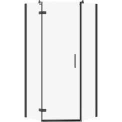 Cersanit City box doccia 90x90 cm nero opaca/vetro trasparente S584-083