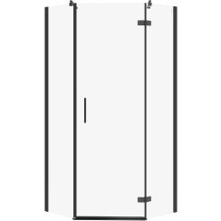 Cersanit City box doccia 90x90 cm nero opaca/vetro trasparente S584-082