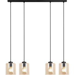 Kaja Soro lampada sospesa 4x15 W nero-ambra K-5571