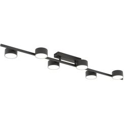 Emibig Bet lampada da soffitto 6x12 W nero 1467/6