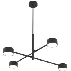 Emibig Natsu lampada da soffitto 4x12 W nero 1444/4