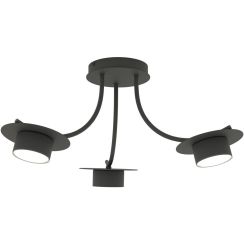 Emibig Enso lampada da soffitto 3x12 W nero 1445/3