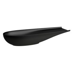 Laufen Il Bagno Alessi lavabo 100x38 cm ovale da appoggio nero opaca H8189747161121