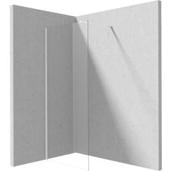 Deante Prizma parete doccia walk-in 120 cm bianco opaca/vetro trasparente KTJ_A32P