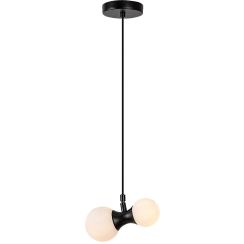 Rabalux Lition lampada sospesa 2x28 W bianco-nero 72299