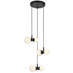 Rabalux Lition lampada sospesa 6x28 W bianco-nero 72300