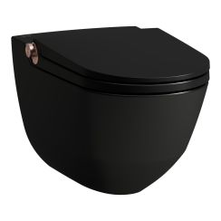 Laufen Cleanet Riva vaso con sedile bidet sospeso senza brida nero H8206917190001
