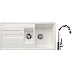 Set lavello in granito Blanco Legra 6 S 522209, rubinetto da cucina Blanco Mida 517742