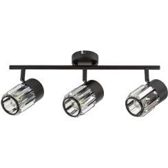 Rabalux Venaro lampada da soffitto 3x15 W nero-trasparente 73061