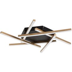 Rabalux Severine lampada da soffitto 6x40 W bianco-nero-oro 71365