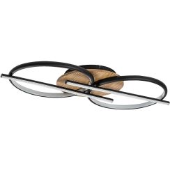 Rabalux Arash lampada da soffitto 4x40 W bianco-nero-legno 71403