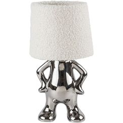 Rabalux Smurfy lampada da tavolo 1x40 W argento-crema 74216