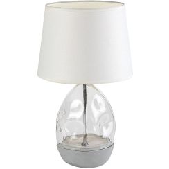 Rabalux Apolonia lampada da tavolo 1x40 W bianco-trasparente 74227