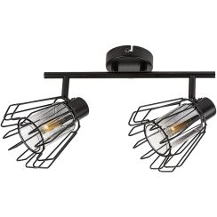 Rabalux Emerencia lampada da soffitto 2x40 W nero-fumé 73068