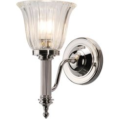 Elstead Lighting Carroll lampada da parete 1x3 W nichel BATH-CARROLL1-PN