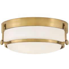 Elstead Lighting Harper plafoniera 3x60 W bianco-ottone HK-HARPER-F-HB