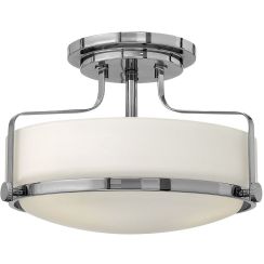Elstead Lighting Harper lampada da soffitto 3x60 W bianco-cromo HK-HARPER-SFS-CM