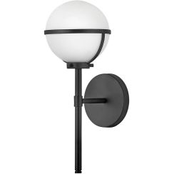 Elstead Lighting Hollis lampada da parete 1x40 W bianco-nero HK-HOLLIS1-O-BK-BATH
