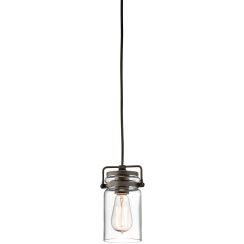 Elstead Lighting Brinley lampada sospesa 1x60 W marrone KL-BRINLEY-MP-OZ