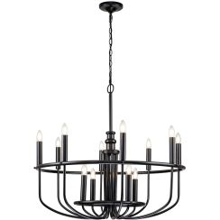 Elstead Lighting Capitol Hill lampada sospesa x40 W nero KL-CAPITOL-HILL12-BLK