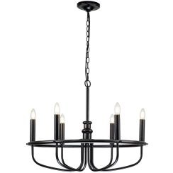 Elstead Lighting Capitol Hill lampada sospesa 6x40 W nero KL-CAPITOL-HILL6-BLK