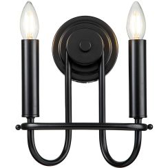 Elstead Lighting Capitol Hill lampada da parete 2x40 W nero KL-CAPITOL-HILL2-BLK