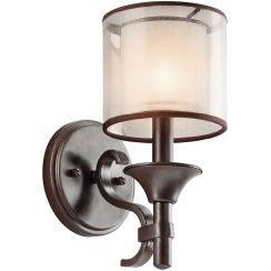 Elstead Lighting Lacey lampada da parete 1x40 W marrone-crema KL-LACEY1-MB
