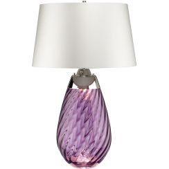 Elstead Lighting Lena lampada da tavolo 2x60 W viola-satinato LENA-TL-L-PLUM-OWSS