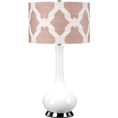 Elstead Lighting Milo lampada da tavolo 1x60 W bianco-nichel-beige MILO-PN-TL-OVTH