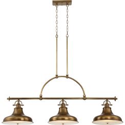 Elstead Lighting Emery lampada sospesa 3x60 W ottone QZ-EMERY3P-WS