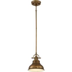 Elstead Lighting Emery lampada sospesa 1x60 W ottone QZ-EMERY-P-S-WS