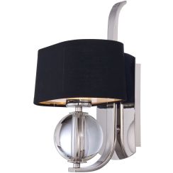 Elstead Lighting Gotham lampada da parete 1x3 W argento QZ-GOTHAM1