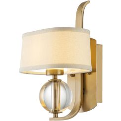 Elstead Lighting Gotham lampada da parete 1x3 W ottone QZ-GOTHAM1-BB